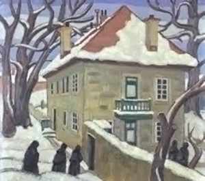 Gardener’s Cottage, painting by Ethel Seath