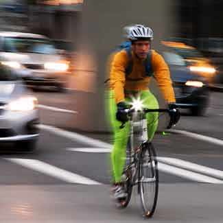 cyclist in traffic - WestmountMag.ca